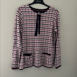 Olsen Women's Houndstooth Pattern Sweater